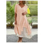 💕Kurzärmliges, zweiteiliges, asymmetrisches Kleid