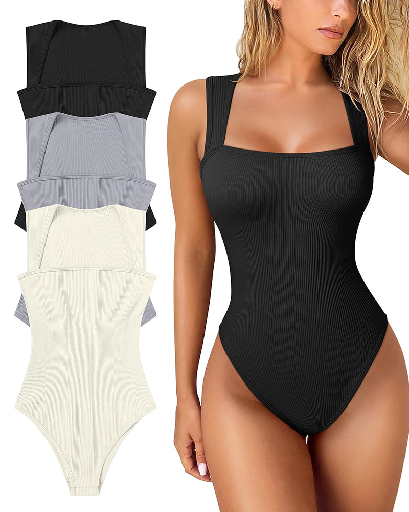 🔥HEIßER VERKAUF 48% RABATT🔥Gerippter ärmelloser Bodysuit