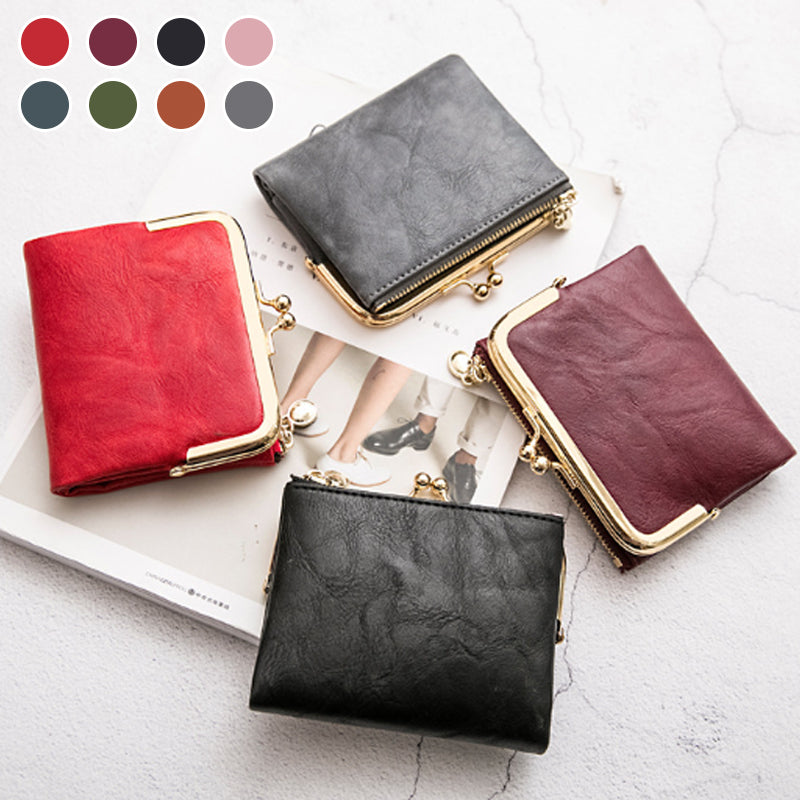 Mini Fashion Damen Quadratische Kurze Geldbörse