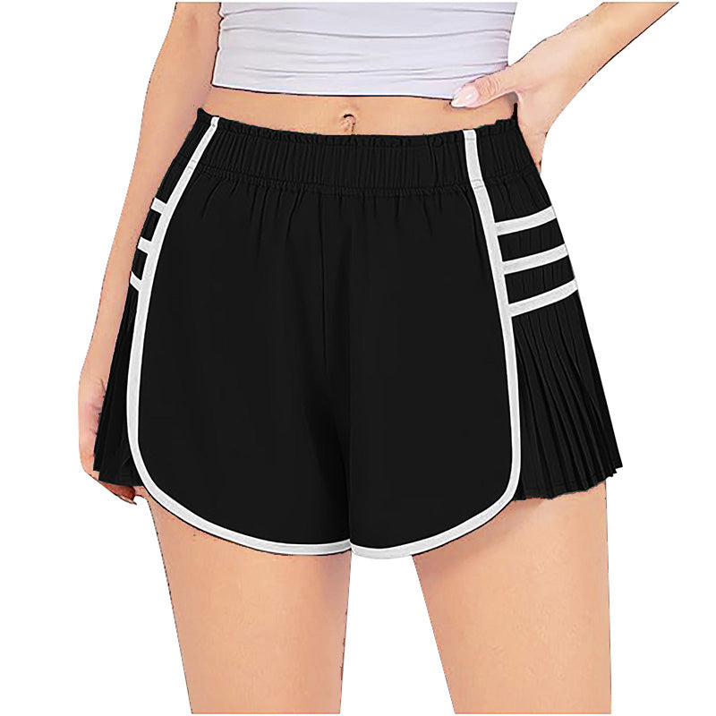 🔥PLISSIERTE SPORTSHORTS MIT HOHER TAILLE (KAUF VON 2 VERSANDKOSTENFREI)