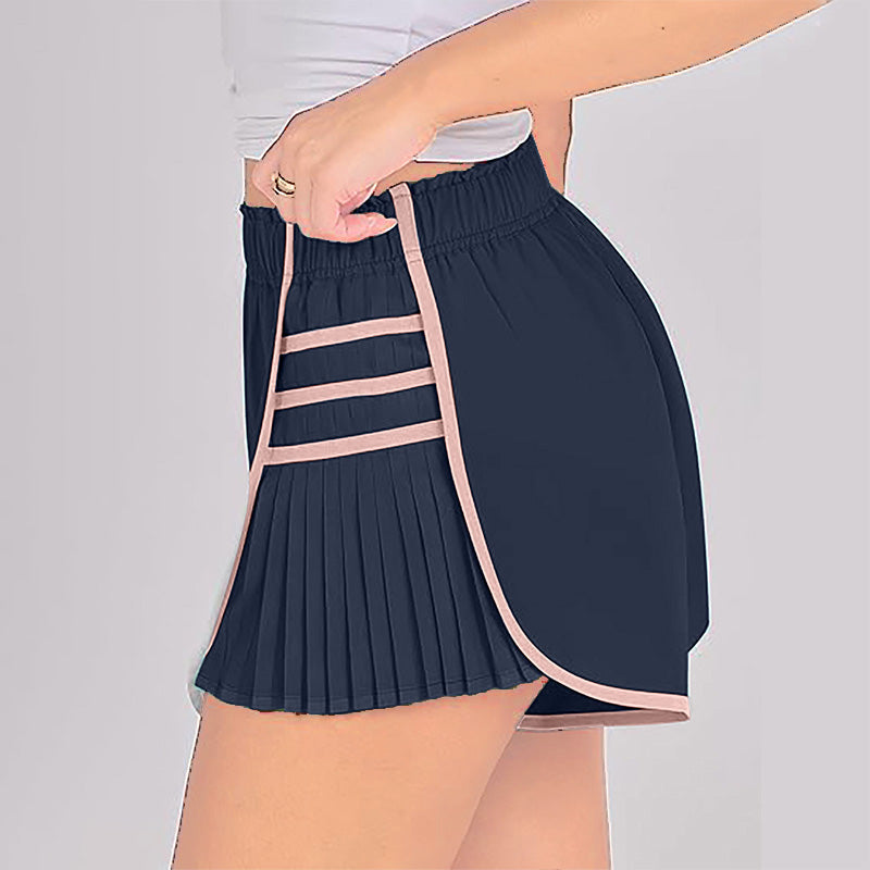 🔥PLISSIERTE SPORTSHORTS MIT HOHER TAILLE (KAUF VON 2 VERSANDKOSTENFREI)