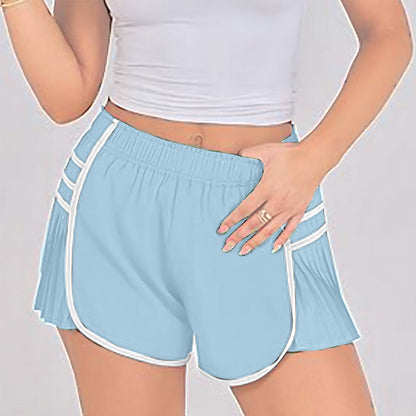 🔥PLISSIERTE SPORTSHORTS MIT HOHER TAILLE (KAUF VON 2 VERSANDKOSTENFREI)