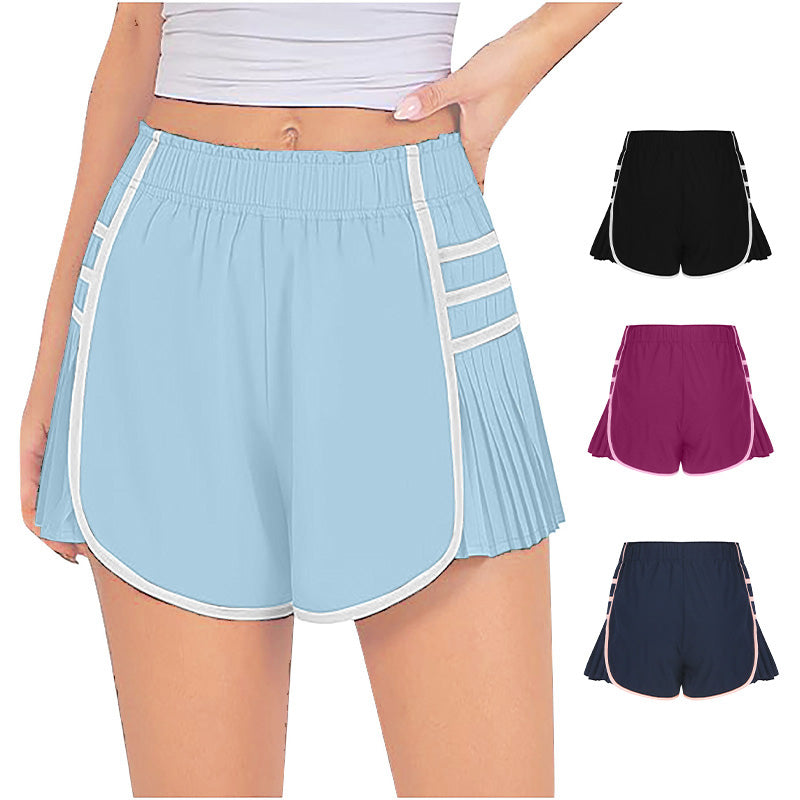 🔥PLISSIERTE SPORTSHORTS MIT HOHER TAILLE (KAUF VON 2 VERSANDKOSTENFREI)