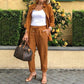 💐Set aus langärmliger Bluse und Hose aus Baumwollleinen für Damen🔥