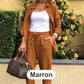 💐Set aus langärmliger Bluse und Hose aus Baumwollleinen für Damen🔥