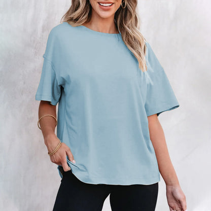 😍Zeitlich begrenzter Rabatt 49% 💥Lässiges Damen-T-Shirt mit Rundhalsausschnitt