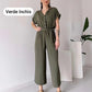 🌸 Lässiger Damen-Overall mit V-Ausschnitt und kurzen Ärmeln
