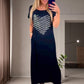 Langes T-Shirt-Kleid mit Seitenschlitz