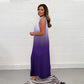 💟💃 Gefaltetes Neckholder-Kleid mit Farbverlauf