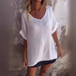 🌺Oversized V-Ausschnitt Top für Damen