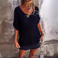 🌺Oversized V-Ausschnitt Top für Damen