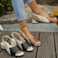 👡Damen-Sandalen mit Peep-Toe und niedrigem Blockabsatz