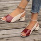 👡Damen-Sandalen mit Peep-Toe und niedrigem Blockabsatz