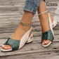 👡Damen-Sandalen mit Peep-Toe und niedrigem Blockabsatz