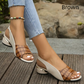 👡Damen-Sandalen mit Peep-Toe und niedrigem Blockabsatz