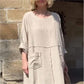 💕Lässiges, atmungsaktives, einfarbiges Kleid mit Rundhalsausschnitt