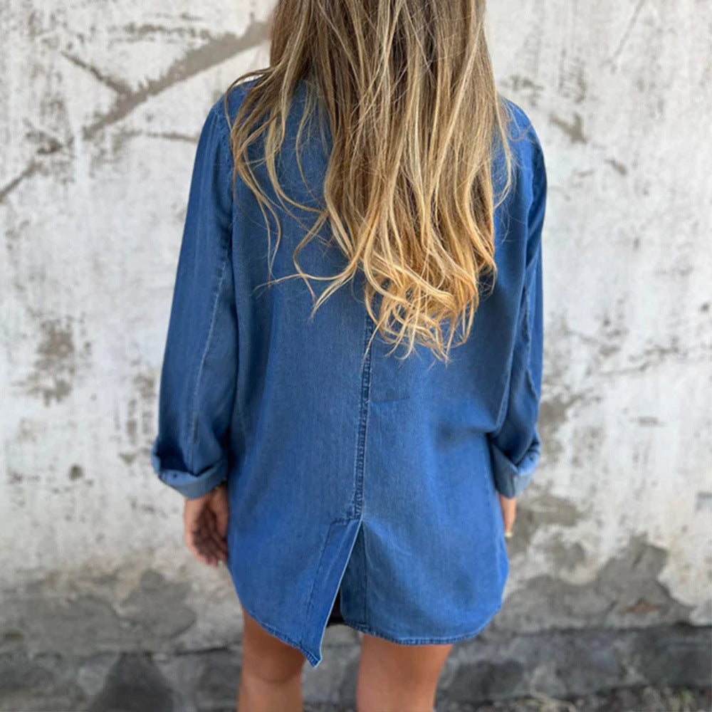 Freizeitjacke aus Denim mit Taschen