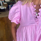 🌷 Midikleid mit V-Ausschnitt und Rüschensaum