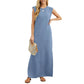 ⏳49% Rabatt! Damen Sommerkleid – Baumwollmischgewebe, bügelfrei, seitlicher Schlitz – lockere Passform, geeignet für Urlaub und Alltag