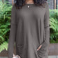 🎁Kaufen 2 erhalten 1 gratis⏳Langarm-Daumenloch-Pullover-Taschentunika