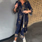 🔥Heißer Verkauf 49% RABATT🔥Locker sitzendes Vintage-Kleid mit V-Ausschnitt