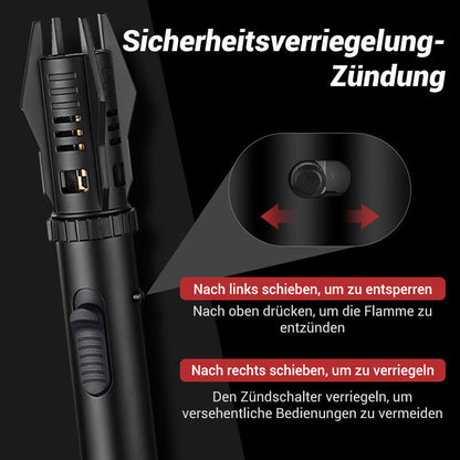 🎁Cooles Lichtschwert-Styling🎁Multifunktionales, großes, winddichtes Schweißbrenner-Feuerzeug