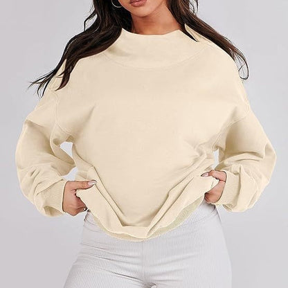 Pullover-Sweatshirt mit Rollkragen und langen Ärmeln für Damen💝💖Neu eingetroffen - 49% RABATT