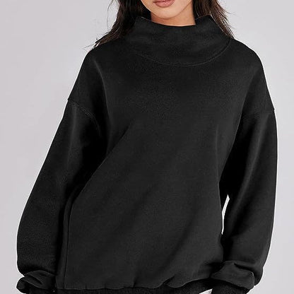 Pullover-Sweatshirt mit Rollkragen und langen Ärmeln für Damen💝💖Neu eingetroffen - 49% RABATT