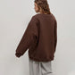 Übergroßes einfarbiges Sweatshirt mit Rundhalsausschnitt