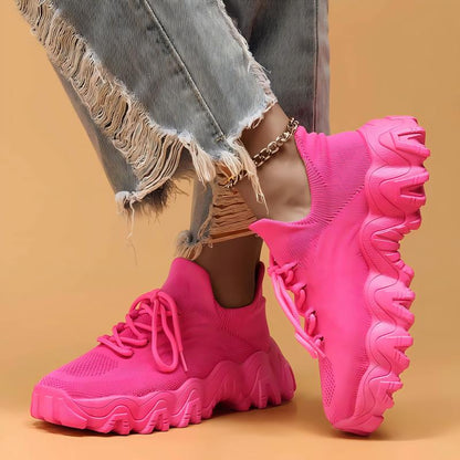 💕Heißer Verkauf 49% RABATT💕Modische Schnür-Sneaker aus gewebtem Mesh für Damen