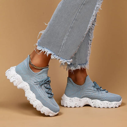 💕Heißer Verkauf 49% RABATT💕Modische Schnür-Sneaker aus gewebtem Mesh für Damen