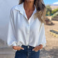 🔥HEISSER VERKAUF 49% - Elegantes einfarbiges Button-Up-Hemd für Damen