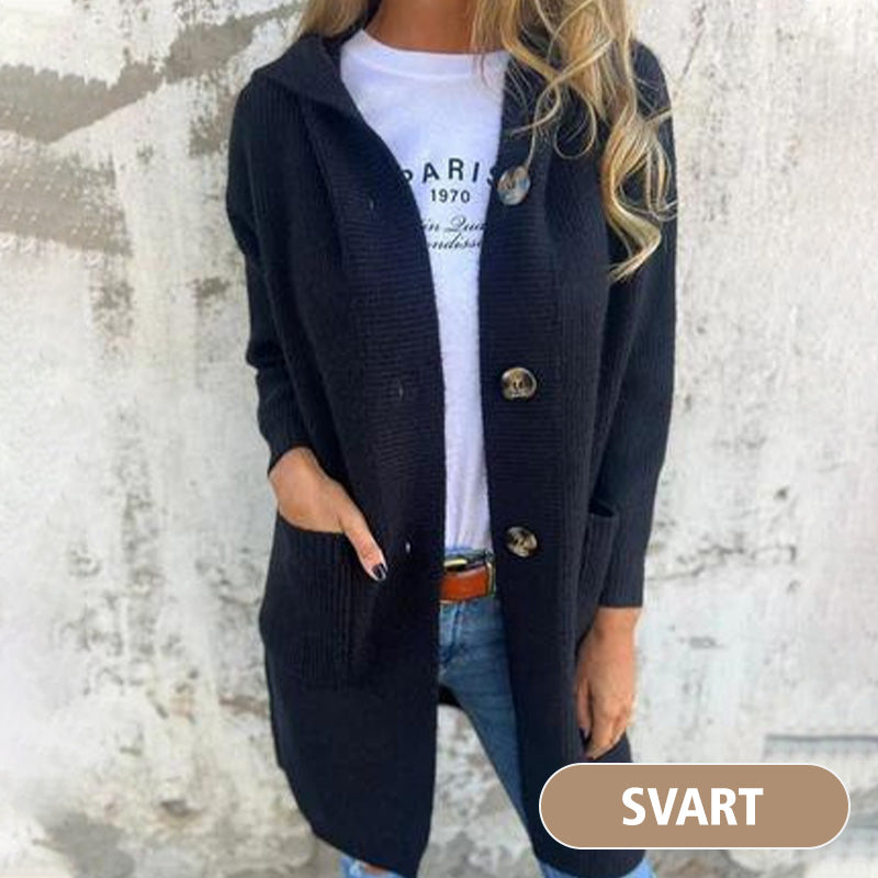 🥳Heißer Verkauf 49% Rabatt🌸Knopfstrickjacke mit Kapuze für Frauen