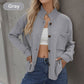 🔥HEISSER VERKAUF 49% RABATT🔥 – Lässiger, einfarbiger Cardigan mit Knopfleiste