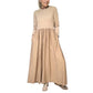 💖 Fließendes Midi-Strickkleid mit langen Ärmeln