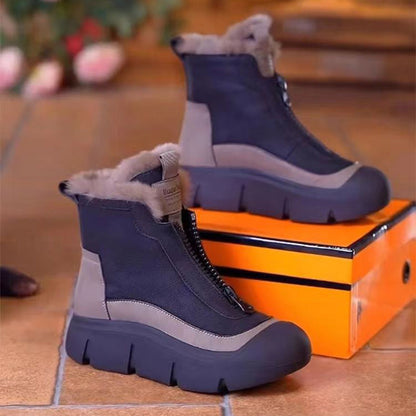 Wasserdichte, warme Schneestiefel mit Reißverschluss für Damen