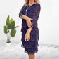 ✨ Lässiges, bedrucktes Swing-Kleid mit mehreren Lagen für Damen