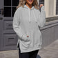 💕Lässiger, lockerer Kapuzenpullover mit geteiltem Schnitt und Fronttasche für Damen