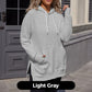 💕Lässiger, lockerer Kapuzenpullover mit geteiltem Schnitt und Fronttasche für Damen