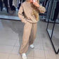 ✨2-teiliges Set aus lässigem Sport-Sweatshirt mit Rundhalsausschnitt und Jogginghose für Damen