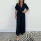 Einfarbiger, plissierter Jumpsuit für Damen