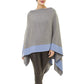 ✨Neu eingetroffen✨Eleganter Poncho-Wickel in Farbblock-Optik für Herbst und Winter