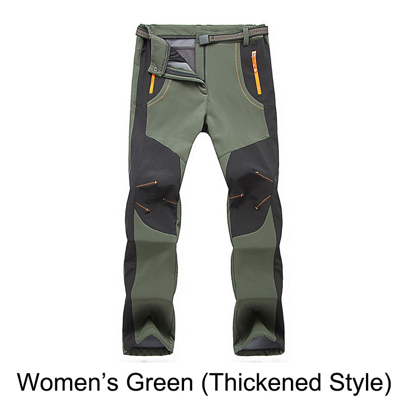 Windproof Waterproof Warm Elastic Waist Hiking Pants