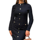 Elegantes Strickkleid mit Rundhalsausschnitt und schmaler Passform