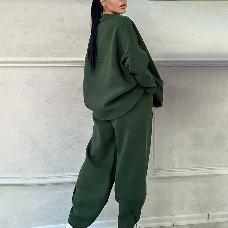 🔥HEISSER VERKAUF 49 % RABATT🔥 2-teiliges Oversized-Sweatshirt-Set für Damen