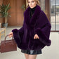 Flauschiger Poncho-Schal für Damen