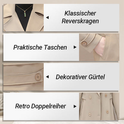 Eleganter, warmer Trenchcoat für Damen