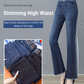 Schlaghose aus elastischem Fleece mit hoher Taille