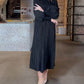 49% Rabatt🔥Elegantes Kleid mit Laternenärmeln in Volltonfarbe