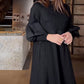 49% Rabatt🔥Elegantes Kleid mit Laternenärmeln in Volltonfarbe